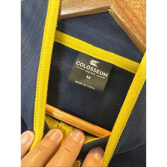 Colosseum University Michigan Wolverines 1/4 Zip Shirt Top Mens Medium Blue - Picture 3 of 9